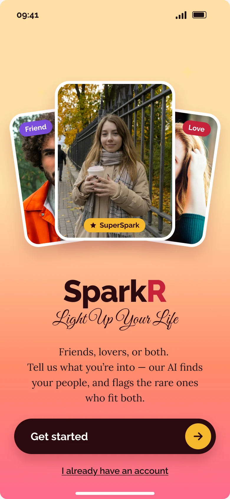 The SparkR welcome screen: Light Up Your Life. Friends, lovers, or both.